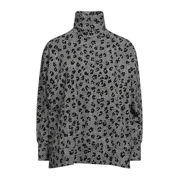 Majestic Filatures Deluxe Teeshirt Turtleneck Sweater Leopard Size 1/XS - Picture 1 of 8